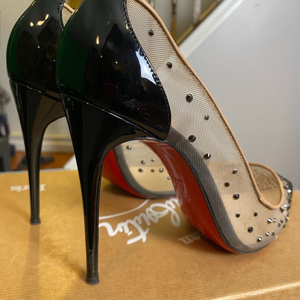 COPY - CHRISTIAN LOUBOUTIN Follies Strass Size 38 - Picture 12 of 14